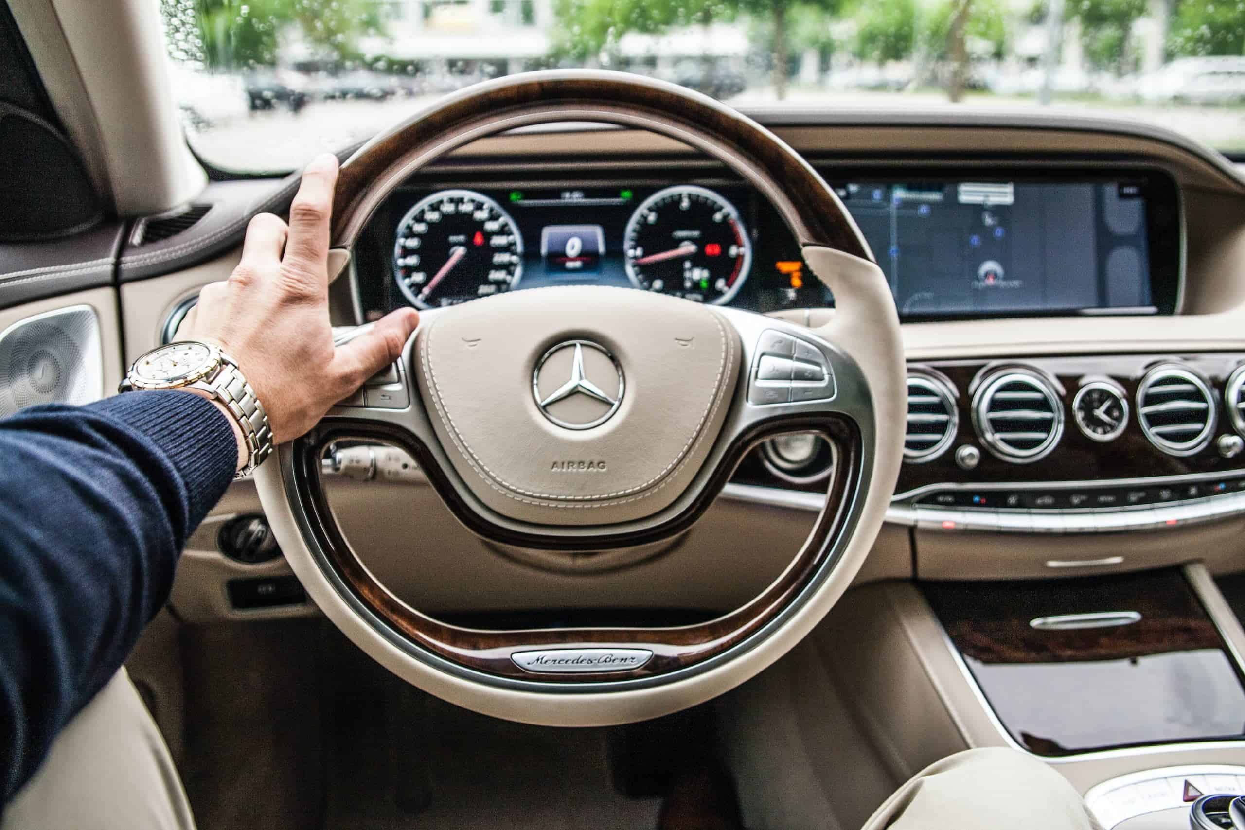 Luxury Interior of Mercedes Limousine